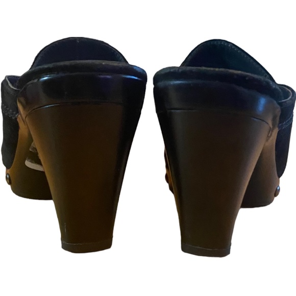 Stuart Weitzman double agent, heeled, suede, studded, mules. sz 5 - Picture 7 of 16